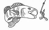 Coloring Pages Fishing Lure Fish Color Kids Eat Kidsplaycolor Lures Play sketch template