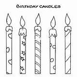 Birthday Candle Coloring Candles Pages Template Drawing Netart Printable Board Classroom Draw Kids Cards sketch template