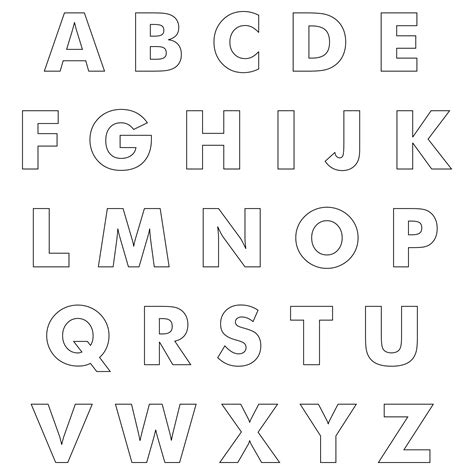 printable   block letters templates printable