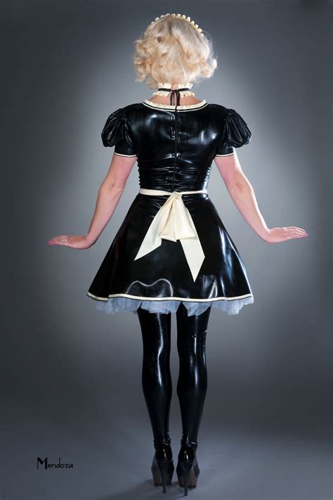 her latex ruffle french maid dress etsy uk