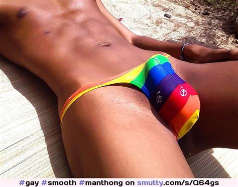 gay smooth manthong bulge