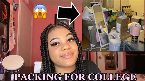 pack with me for college 2020 youtube