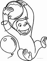 George Curious Coloring Pages Monkey Clipartmag Drawing Foil Balloon Supershape Wecoloringpage sketch template