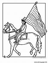 Coloring Flag Pages American Memorial Horse Printable Colonies Kids Color Patriotic Veterans Sheets Template Print Library Clipart Flags Kansas State sketch template