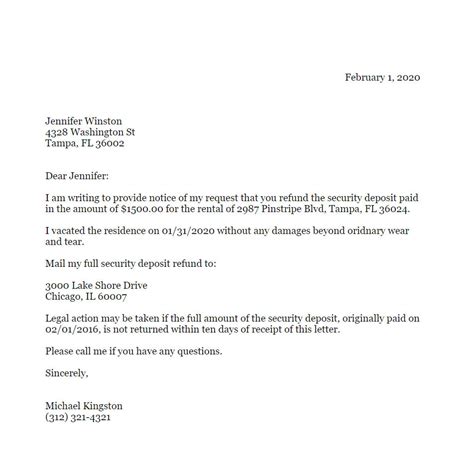 business refund letter business refund letter