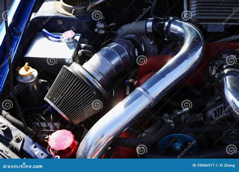 car engine stock image image  luxury steel styling