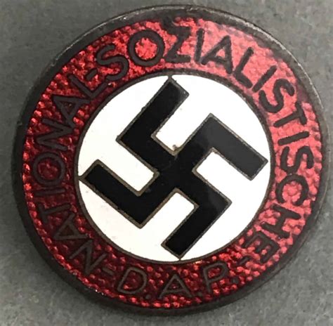 Original Outstandng German Nsdap Nazi Party Enamel Rzm Marked
