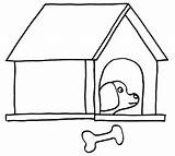 Niche Cuccia Coloriage Casita Colorare Cani Nella Enfant Disegno Cucce Cagnolino Fuori Dorme Blanco Osso Animais Sua Animaux sketch template