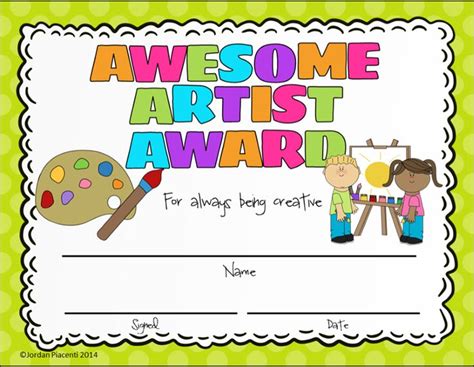 printable students awards  great  hand