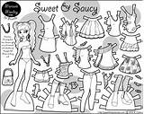Paper Doll Coloring Printable Pages Dolls Dress Clothes Print Monday Sweet Color Saucy Fashion Marisole Colouring Printing Kids Marisol Girls sketch template
