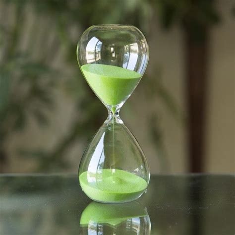 Freestanding Hourglass With Green Sand 60 Minute Hourglass Hourglass