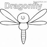 Dragonfly sketch template