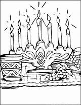 Coloring Kwanzaa Pages Kids Holiday Color December Candles Printables Sheets Printable Book Christmas Holidays Family Adult sketch template