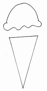 Ice Cream Cone Scoop Clipart Outline Cliparts Scoops Clip Library sketch template