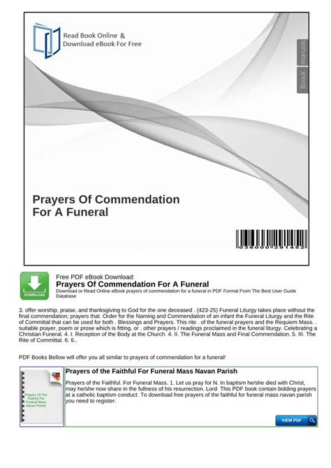 prayers  commendation   funeral  fileprayers