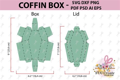 coffin template  box printable coffin box