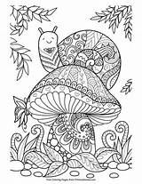 Mushrooms Colorare Snail Herbst Adult Mandala Malvorlagen Sheets Coloriage Mandalas Schnecke Ausmalbilder Toadstools Primarygames Fungo Lumache Ebook Ausmalen Pilz Erwachsene sketch template