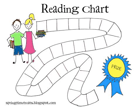 spring time treats reading chart  printable