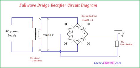 full wave bridge rectifier circuit diagram