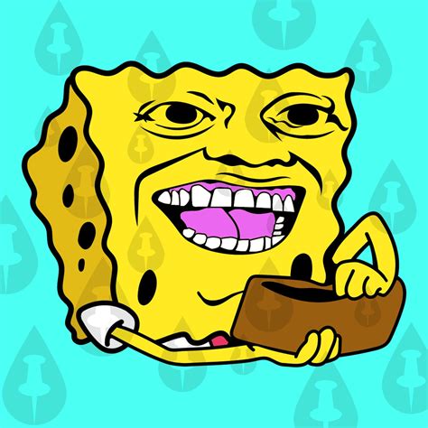 spongebob wallet meme funny spongebob yeet clout drip etsy funny
