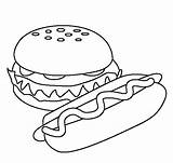 Cheeseburger Fries sketch template