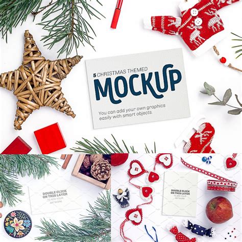 Christmas Card Mockups Free Download