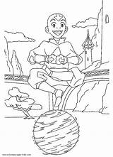 Coloring Pages Avatar Airbender Last Kids Color Sheets Aang sketch template