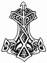 Viking Symbols Thor Hammer Tattoo Norse Celtic Nordic Drawing Ancient Tattoos Meanings Symbol Deviantart God Thors Thunder Google Symbole Wikinger sketch template