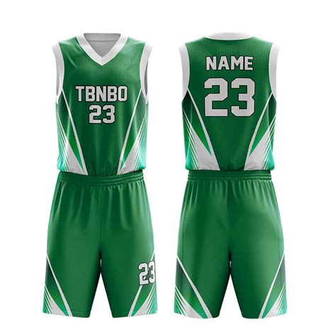 hot selling youth basketball jersey custom design green training