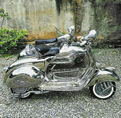 Full Chrome Vespa Vintage Vespa Motorcycle