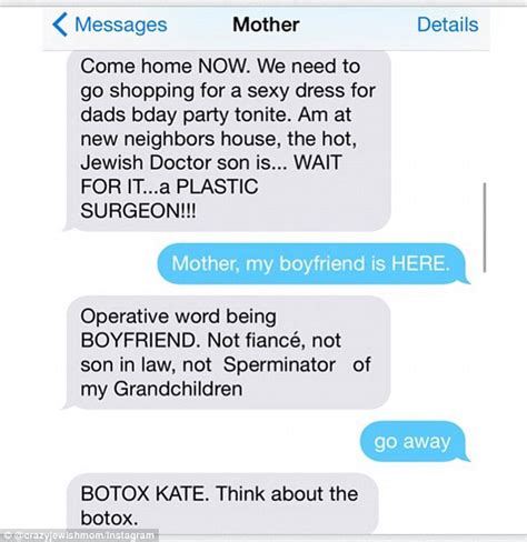woman turns text messages from her crazy jewish mom into an instagram