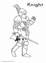 Pages Coloring Medieval Knight Getcolorings sketch template