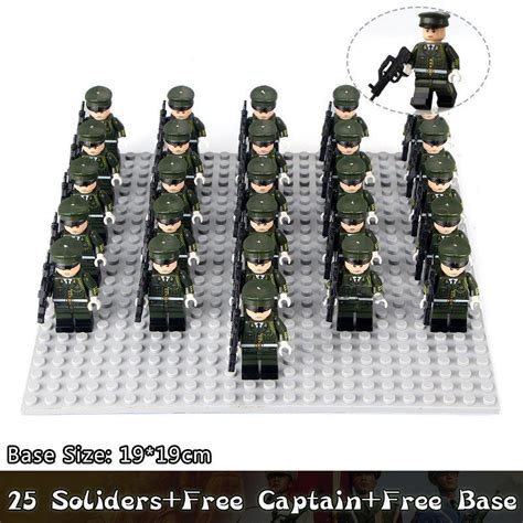 26pcs army honor guard free base lego minifigure toy