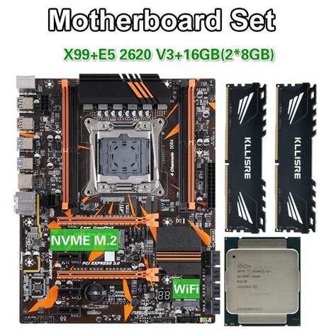 New Kllisre X99 D4 Motherboard Set With Xeon E5 2620 V3 Lga2011 3 Cpu