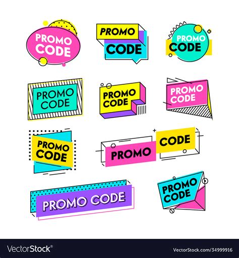 set gift vouchers  coupons  promo code vector image
