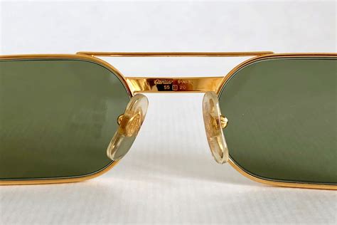 Cartier Must Louis Cartier 18k Gold Vintage Sunglasses Full Set New Old