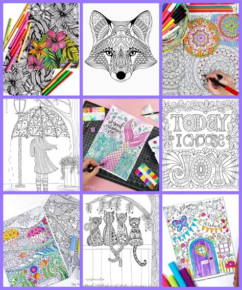 adult coloring pages happiness  homemade