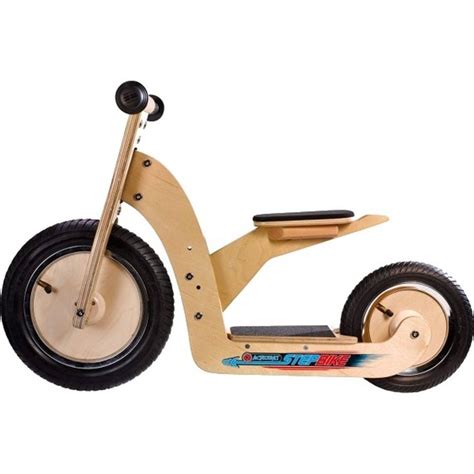 acrobat wooden stepbike    blokker fiets houten speelgoed hout