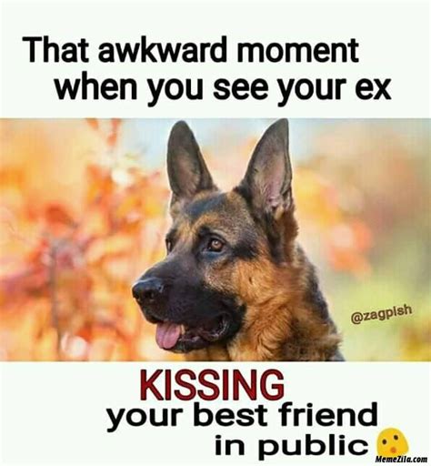 the awkward moment when you see your ex kissing your best friend in public meme