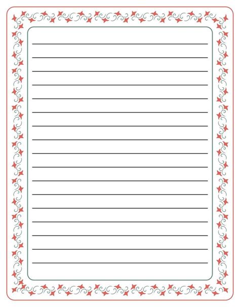 printable lined paper  borders printable lined paper lined