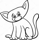 Colorare Gatto Disegno Seduto Kitten sketch template