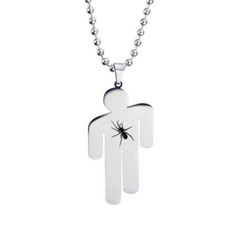billie eilish pendant  strand chain stainless steel necklaces   stainless steel