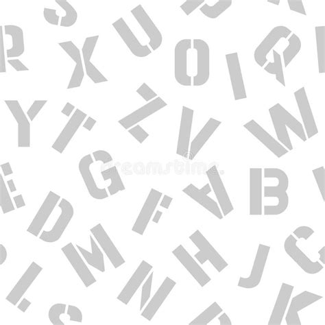 abc seamless pattern  gray letters   white background stock illustration illustration