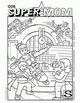 Mom Supermom sketch template