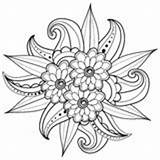 Coloring Pages Adult Book Floral Mandala Doodle Diksha Lotus Patterned Ornamental Drawn Frame Hand Style Zentangle Flower Stock Tattoo Choose sketch template