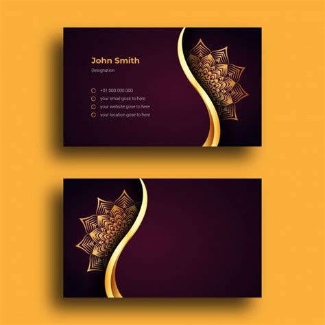 premium vector luxury business card design  mandala arabesque
