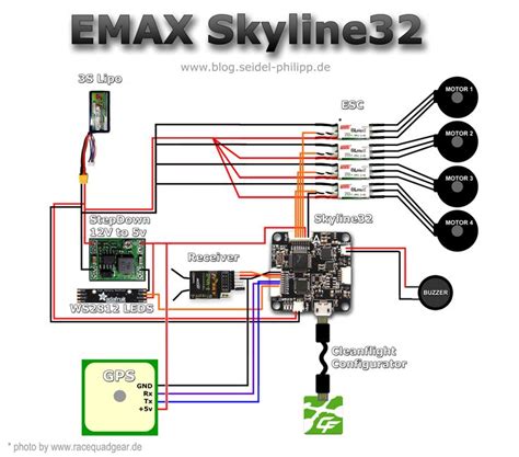 skyline naze setup wiring guide  motors  esc quadcopter pinterest  arduino