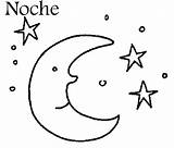 Night Coloring Pages Noche Para Colorear sketch template