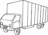 Truck Kids Drawing Container Clipart Coloring Pages Draw Library sketch template