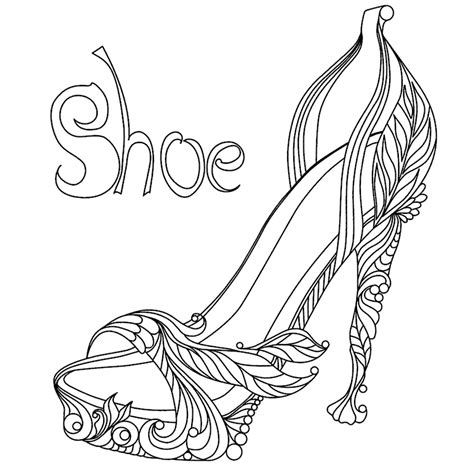 pin  shoes coloring pages  adults